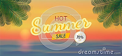 Vector Background and Summer Sale for banner Vector Illustration