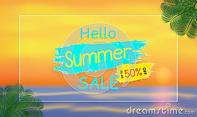Vector Background and Summer Sale for banner Vector Illustration