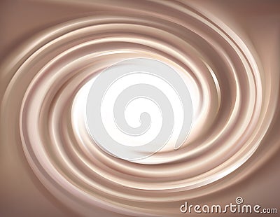 Vector background of swirling chocolate texture Vector Illustration