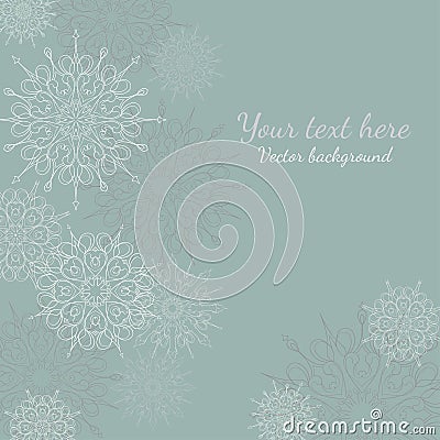 Vector background for text with snowflaks. Vector Illustration