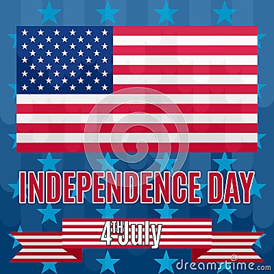 Vector Background to the day of independence america colorful Vector Illustration