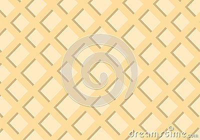 vector background Waffen pattern cream color Yellow wallpaper background in ice cream Pastel vector Stock Photo