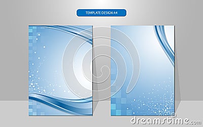 Vector background wave and rectangle pattern cover design Vector Illustration