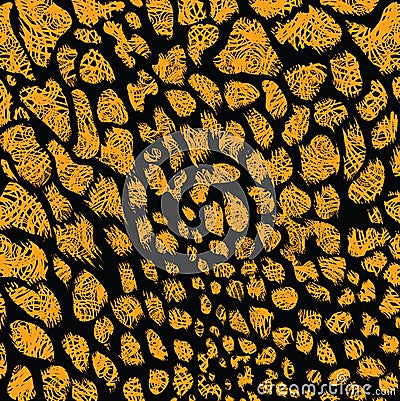 Vector background with wild leopard Vector Illustration