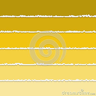 Vector background of yellow torn paper banners with space for te Vector Illustration