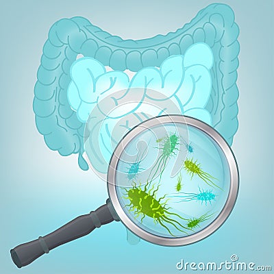 Vector Bacteria Flora Vector Illustration