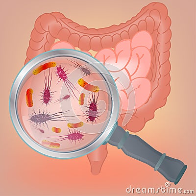 Vector Bacteria Flora Vector Illustration