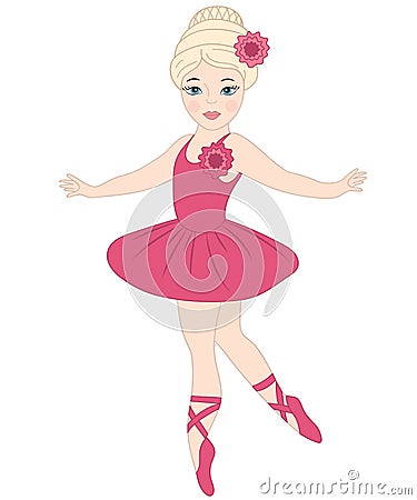 Vector Ballerina Dancing, Ballerina Clipart Vector Illustration