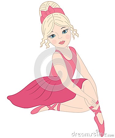 Vector Ballerina Dancing, Ballerina Clipart Vector Illustration