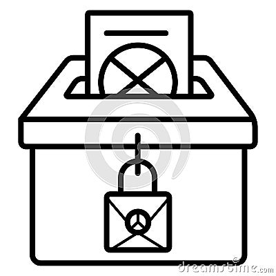 Vector ballot box icon. Voting, election Stock Photo