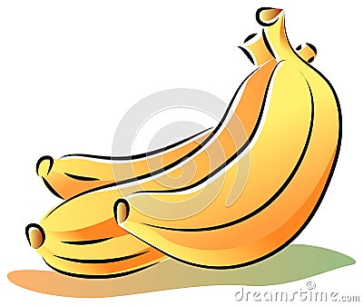 Vector Bananas Vector Illustration