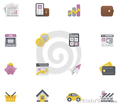 Vector banking icons Vector Illustration