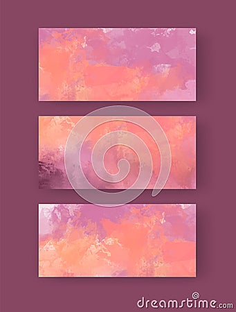 Vector banner abstract paints shapes collection isolated on color background. Vector Illustration