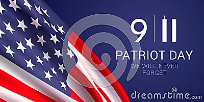 Patriot Day banner design template. Vector Illustration