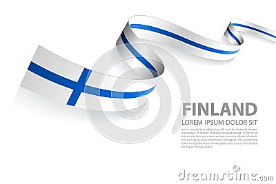 Vector Banner with Finland Flag colors Vector Illustration