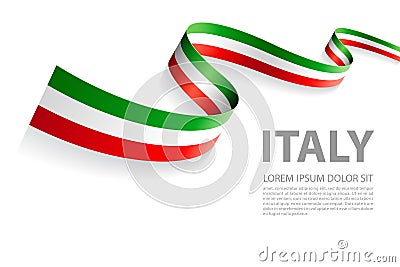 Vector Banner with Italian Flag colors Vector Illustration