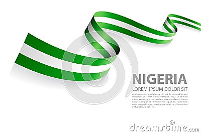 Vector Banner with Nigeria Flag colors Vector Illustration