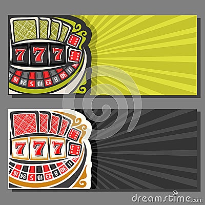 Vector banners for Gambling games Vector Illustration