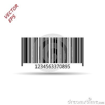 Vector bar code isolated on a light background. Element for your designs. Vector Illustration