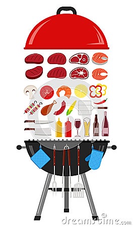 Vector barbecue illustration Vector Illustration