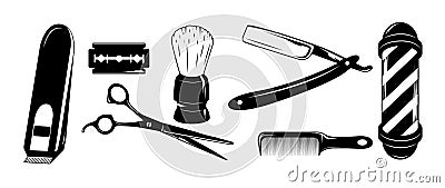 Vector barbershop set Vector Illustration