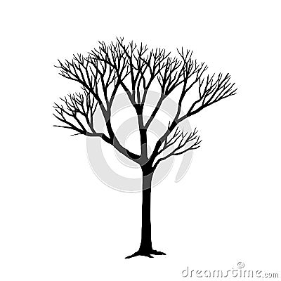 Vector bare tree illustration Vector Illustration