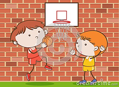 A Vector of Basketball Competition Vector Illustration