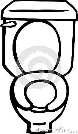 Vector bathroom toilet illustration Vector Illustration