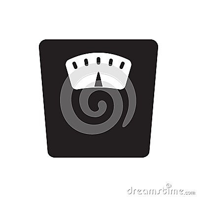 Vector bathroom weight scale icon Cartoon Illustration