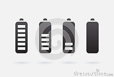 Vector Battery Accumulator Charge Icon or Symbol Vector Illustration