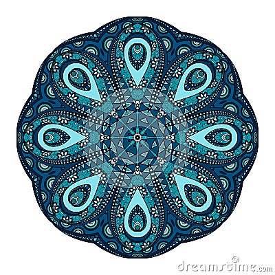 Vector Beautiful Deco Colored Mandala Vector Illustration