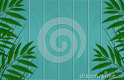 Vector beautiful nature background banner on a wooden board with Vector Illustration