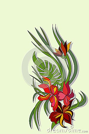 Vector beauty flower Vector Illustration