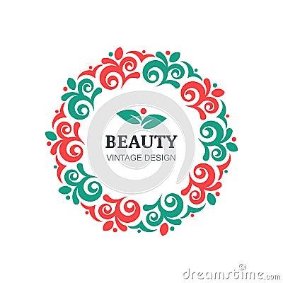 Vector beauty salon logo design template Vector Illustration