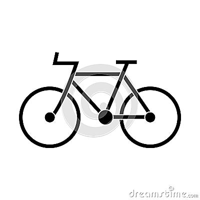 Vector - Bicycle outline icon, modern minimal flat design style, bike illustration Cartoon Illustration