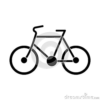 Vector - Bicycle outline icon, modern minimal flat design style, bike illustration Cartoon Illustration