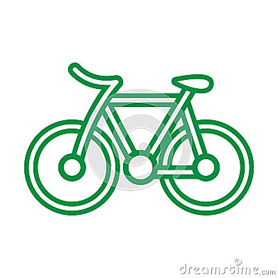 Vector - Bicycle outline icon, modern minimal flat design style, bike illustration Cartoon Illustration