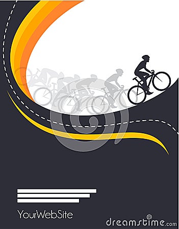 Vector bicycle race event poster design Vector Illustration