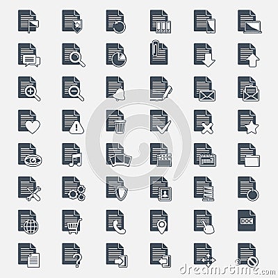 Vector big set Document File icons Vector Illustration
