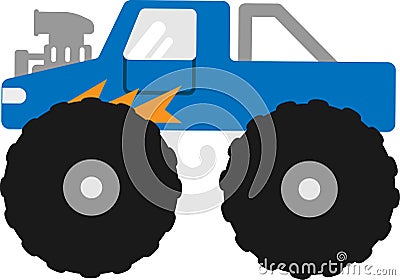 Vector bigfoot car on a white background Stock Photo