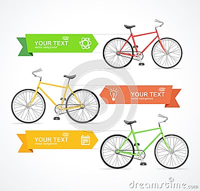 Vector Bike Option Banner Vector Illustration