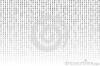 Vector Binary Code Background, Gradient Texture, Technology Concept. Vector Illustration