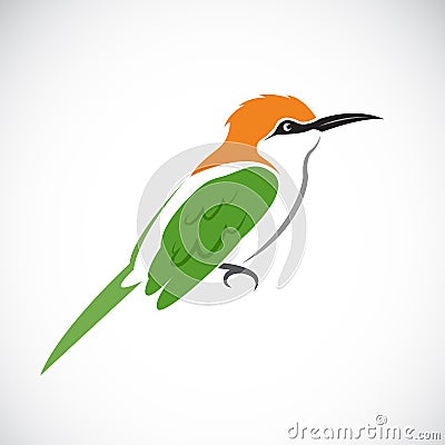 Vector of bird on white background. Vector Illustration