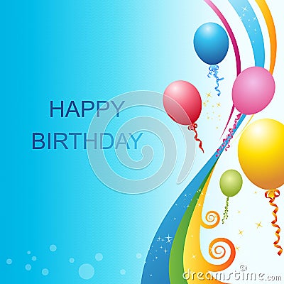 Vector Birthday Template Royalty Free Stock Images - Image: 15868789