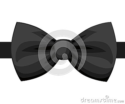 Vector Black Bow Tie isolated on white Stock Photo