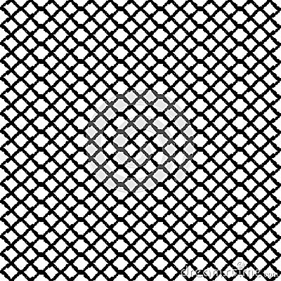 Vector black grid net loops white seamless pattern Vector Illustration