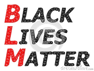 Vector Black Lives Matter Polygonal Icon Vector Illustration