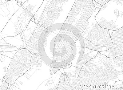 Vector black map of New york Vector Illustration