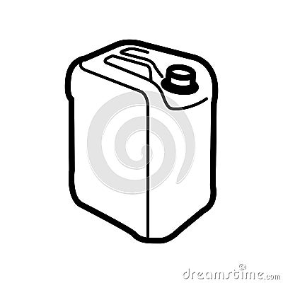 Vector icon of plastic canister Vector Illustration
