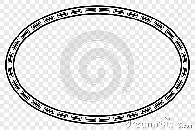 Simple Vector Black Oval Frame for Certificate, Placard Go Xi Fat Cai, Imlek Moment or other Element Design China Related, at Vector Illustration